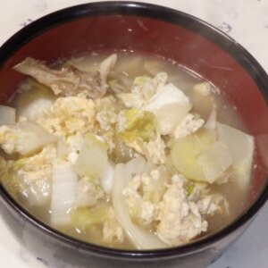舞茸と白菜の卵和風スープ